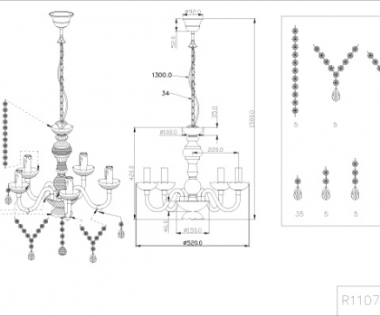 Купити Люстра Trio R1107-06