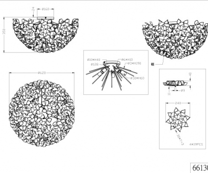 Купити Світильник стельовий Trio 661300505