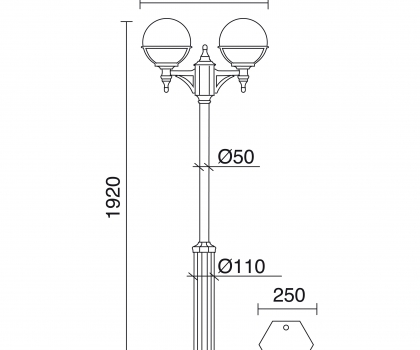 Купить Фонарь уличный Dopo 061E-G05X1A-02
