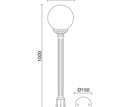 Купить Фонарь уличный Dopo 151I-G05X1A-02